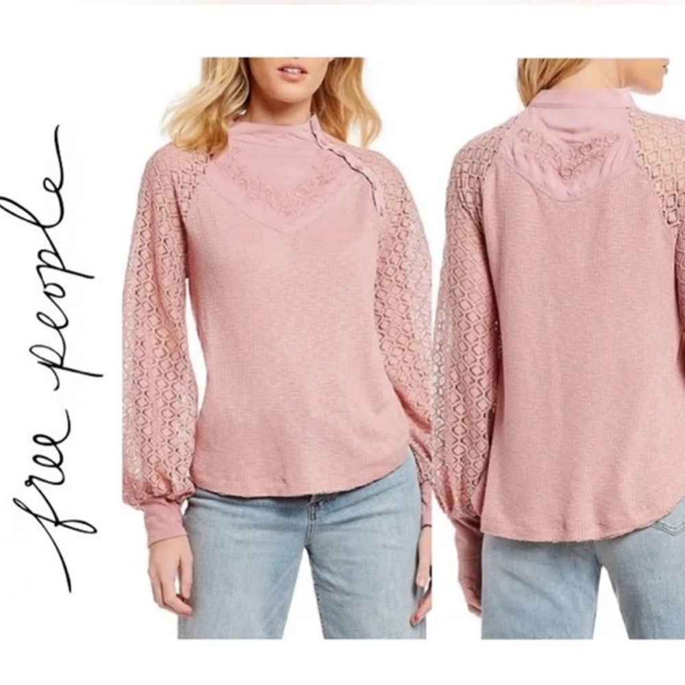 Free people sweetest thing top pink/rose